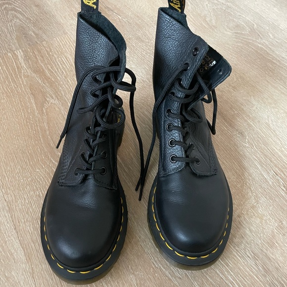 Dr. Martens Black Soft Leather Boots - Picture 2 of 13